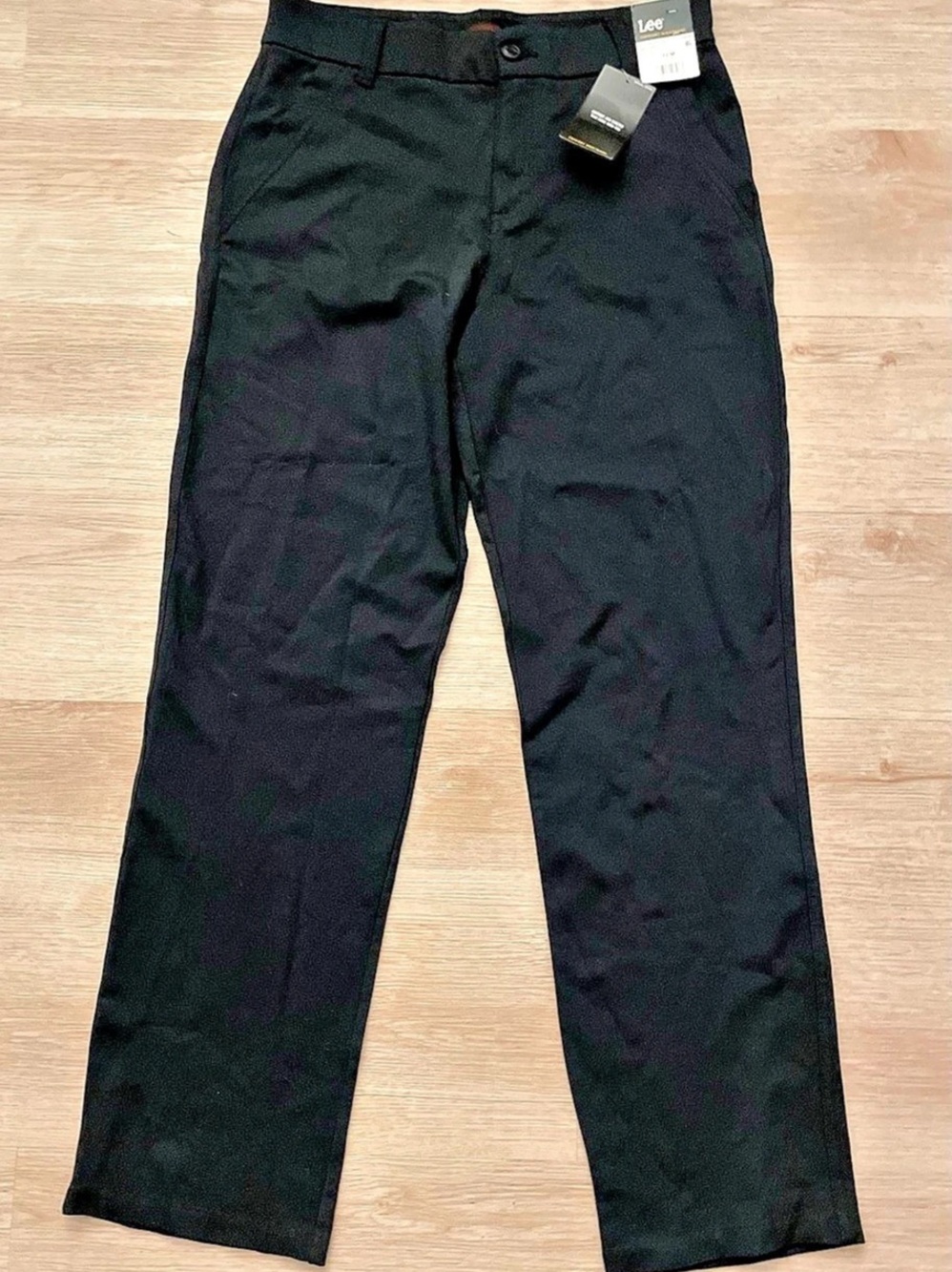 Lee Comfort Waistband Straight Leg Mid Rise Straight Leg Black Size 12 NWT țyou